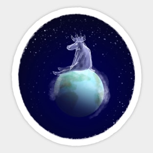 Moose in Space Sticker